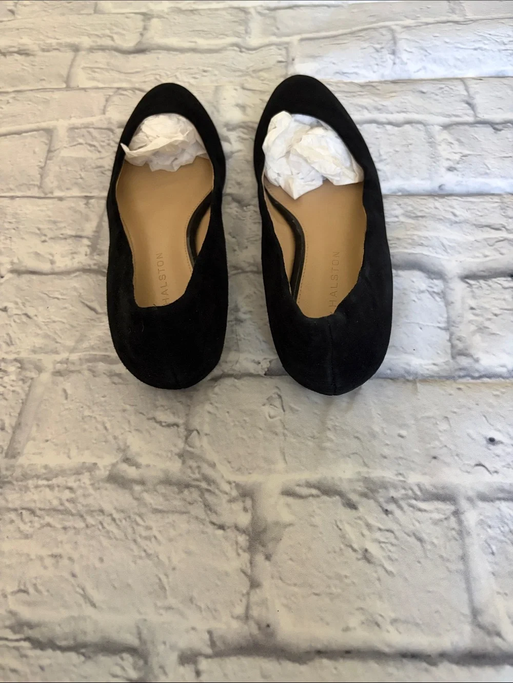 H by Halston Black Suede Women's Ballet Flats